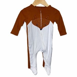 Old Navy Fox Zip Up Footie Pajamas